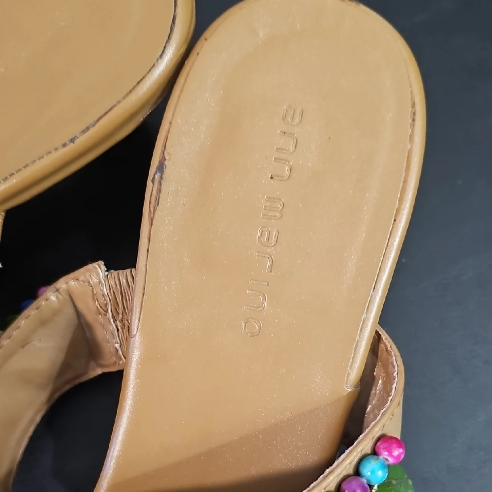 San Marco Vibrant Multicolor Beaded Sandals - Size 11 - Picture 2 of 6